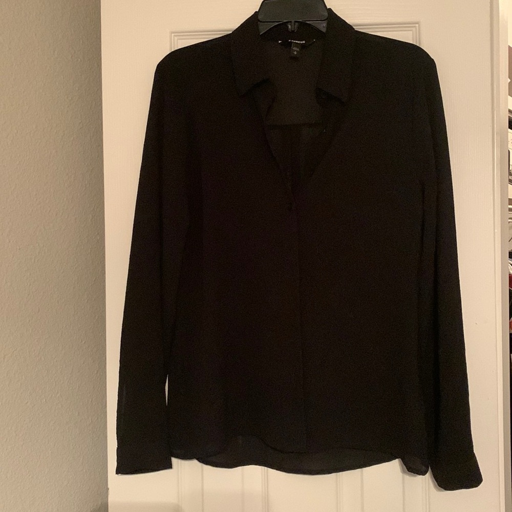 Express black dress shirt.